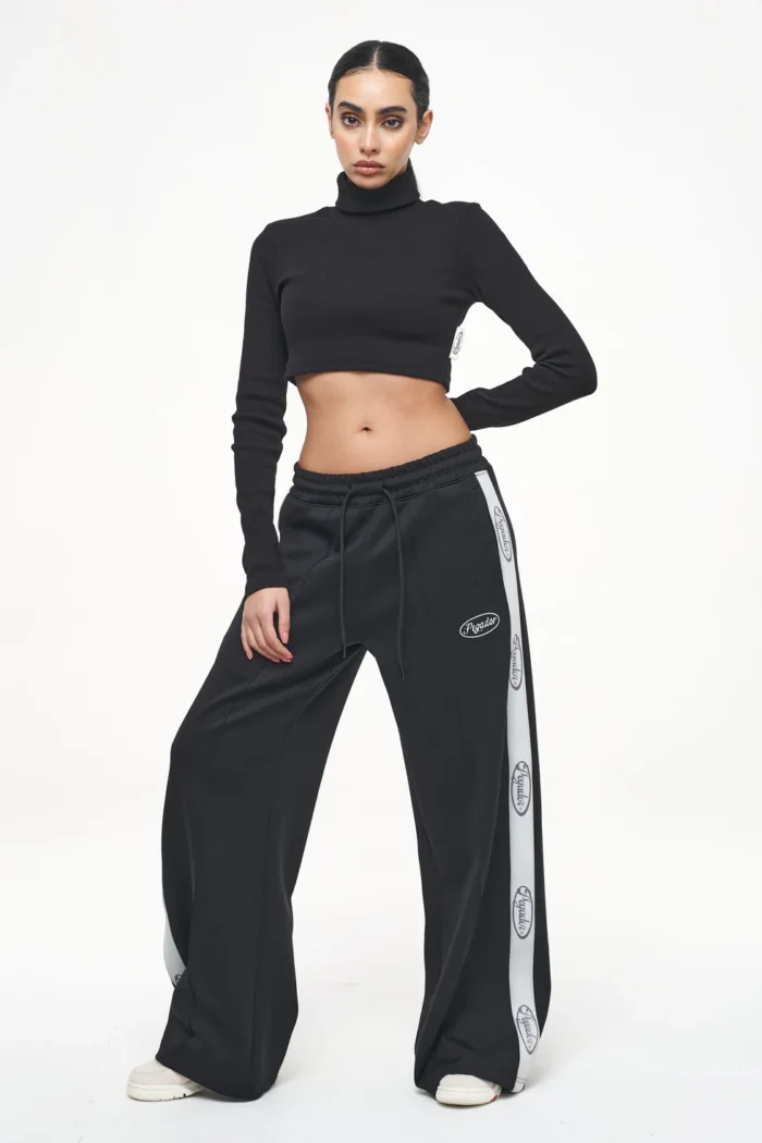 Zito Rib Cropped Turtleneck Longsleeve Black