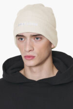 Logo Beanie Kingdom Beige White