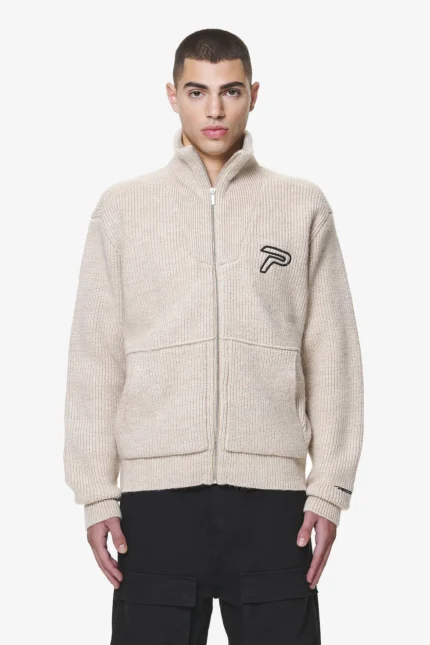 Riggo Heavy Knit Jacket Dust Cream