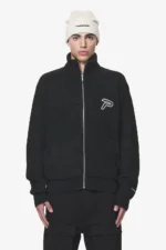 Riggo Heavy Knit Jacket Black