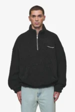 Puka Teddy Half Zip Sweater Black