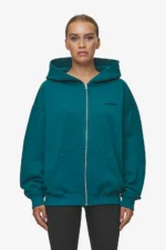 Clarita Oversized Sweat Jacket Washed Urban Turquoise Black Gum