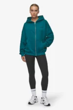 Clarita Oversized Sweat Jacket Washed Urban Turquoise Black Gum