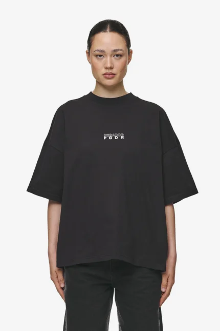 Nisa Heavy Oversized Tee Washed Black