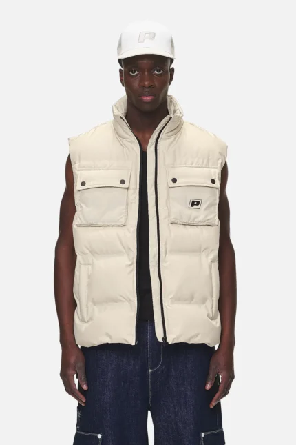 Tarbal Cargo Puffer Vest Desert Sand