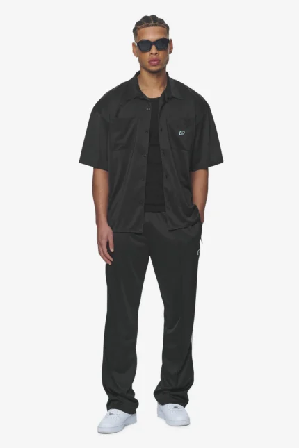 Zeno Boxy Shirt Black Baby Blue