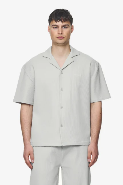 Troy Plissee Summer Shirt Pearl Grey