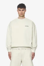 Logo Oversized Sweater Washed Salty Cream Black Gum