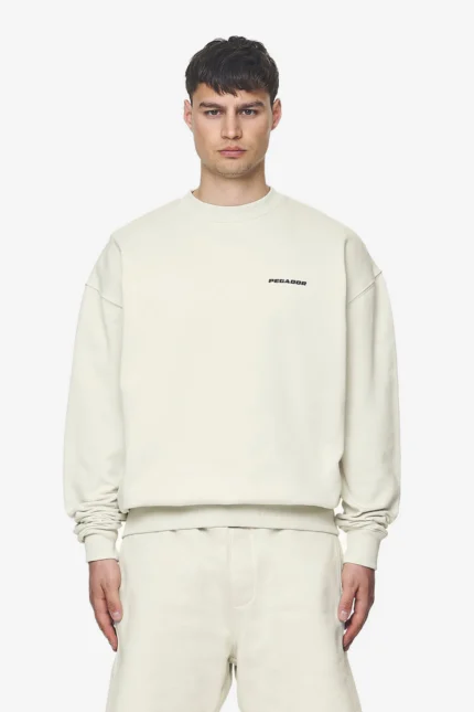 Logo Oversized Sweater Washed Salty Cream Black Gum