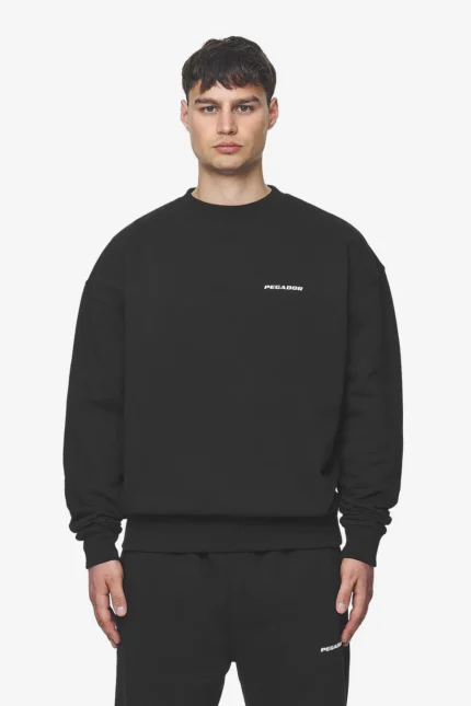 Logo Oversized Sweater Washed Black White Gum