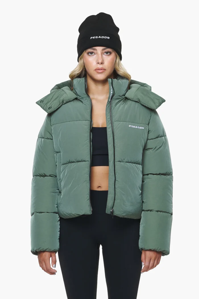 Vanati Crushed Puffer Jacket Garden Green