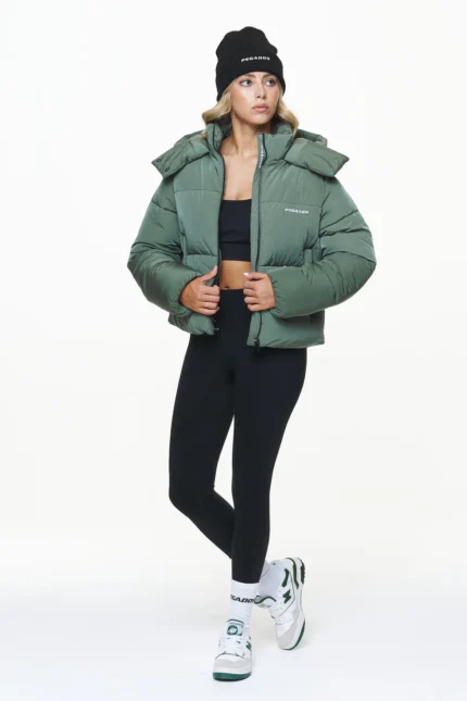 Vanati Crushed Puffer Jacket Garden Green