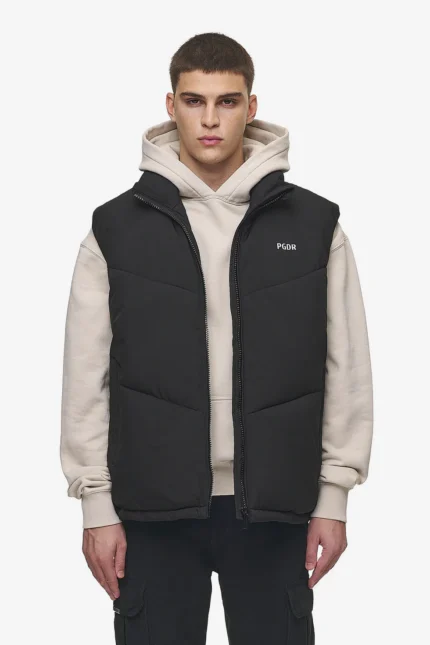 Leddy Oversized Puffer Vest Black