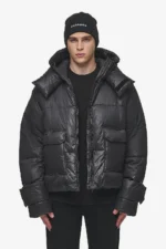 Garrick Vintage Oversized Puffer Jacket Black