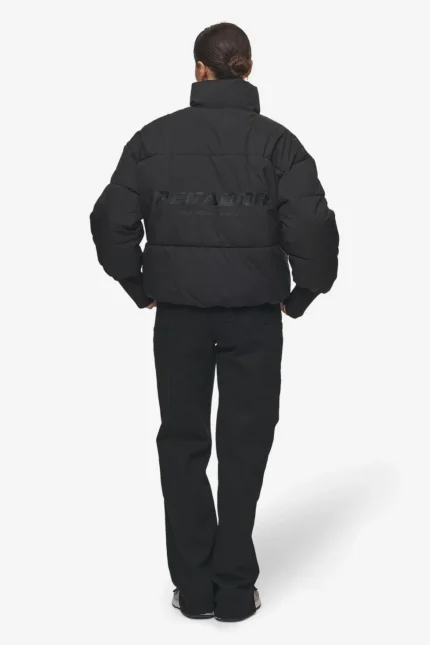 Jara Oversized Boxy Puffer Jacket Black