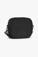 Rubber Logo Patch Nylon Shoulder Strap Bag Black